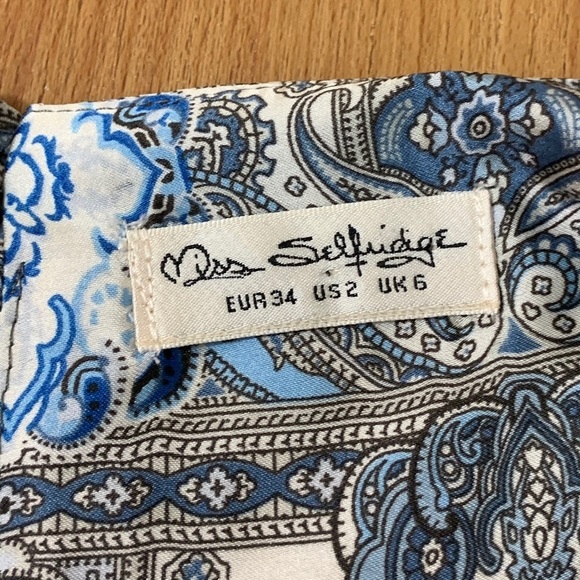 Miss Selfridge Blue Satin Longsleeve Tunic Dress - Picture 5 of 9